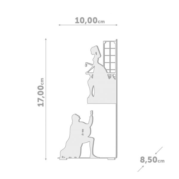 Fermalibri Postman Balvi - In Metallo Decorativo Nero - Foto 4