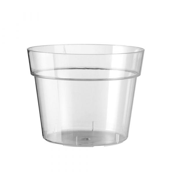 VASO TRASPARENTE IN PLASTICA IDEALE PER LE ORCHIDEE IN CONFEZIONE DA 6 PEZZI (21 Centimetri, 19 Centimetri
