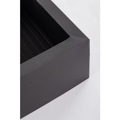 Braciere quadrato in acciaio Nero 60xH26 cm