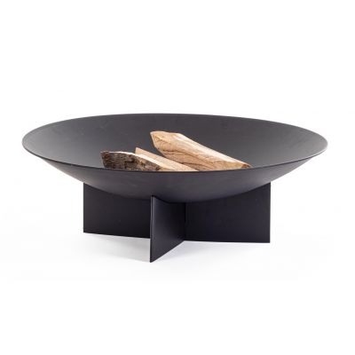 Braciere in acciaio verniciato Nero modello Nebraska d73x24 cm