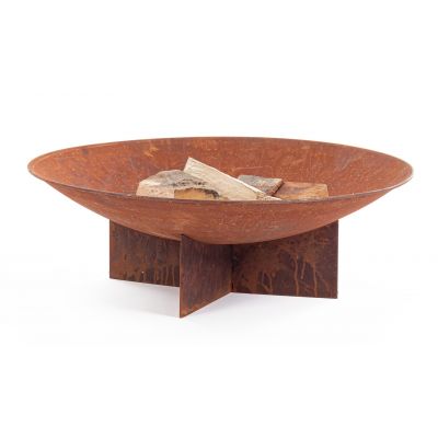 Braciere in acciaio ossidato modello Nebraska d73x24 cm