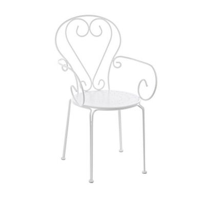 Sedia con braccioli Etienne Bianco