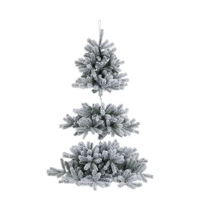 Albero di Natale pendente innevato H150 cm