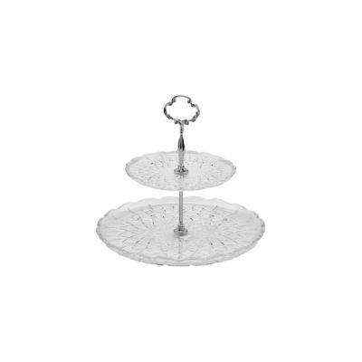 Alzatina 2 livelli in Vetro d28xh26 cm