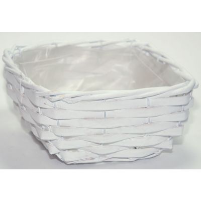 Cestino quadrato piccolo Bianco