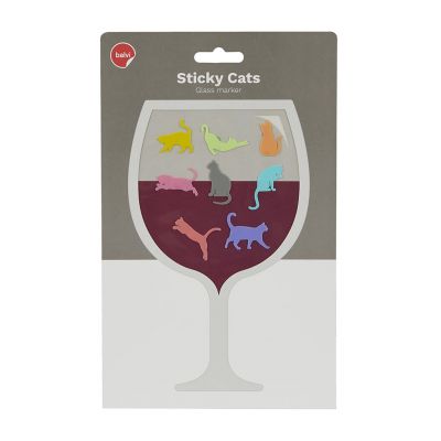 Segna Bicchieri Sticky Cat Colore Assortiti - Balvi
