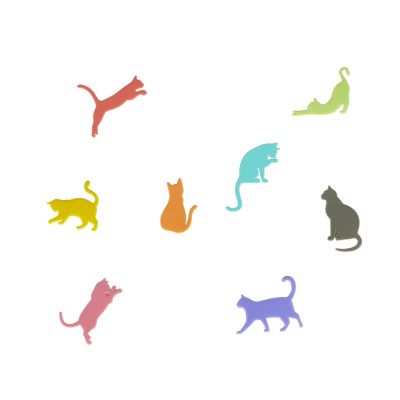Segna Bicchieri Sticky Cat Colore Assortiti - Balvi