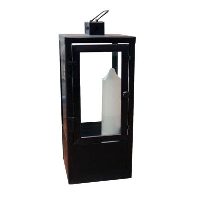 Lanterna in alluminio con candela