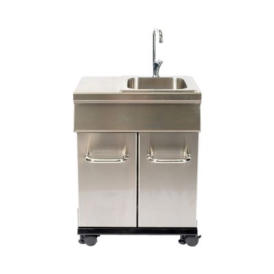 Mobile LIMOUSINE Inox con lavello e miscelatore per Barbecue Regal - Broil King