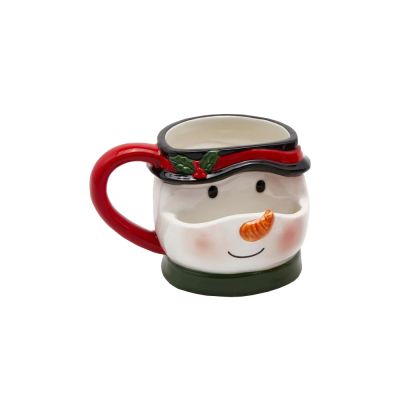 Tazza Pupazzo di Neve in ceramica con porta biscotti