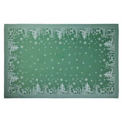 Tovaglia di natale Verde con stampa 150x240 cm