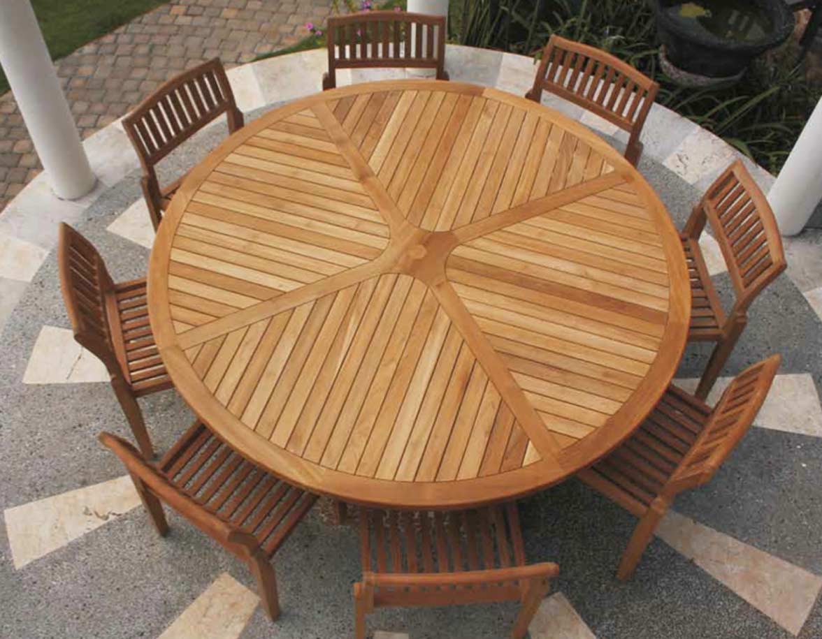 Tavolo in teak riciclato: mobili in teak e palissandro massiccio ...